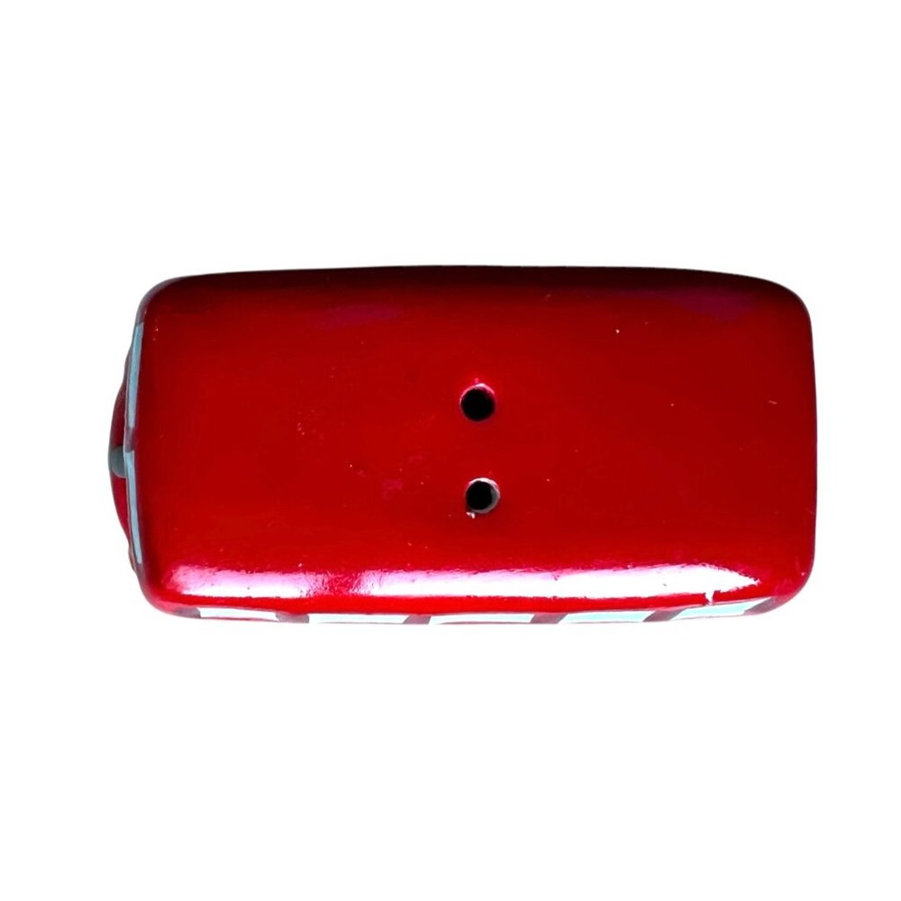 Vintage British Bus Salt or Pepper Shaker Double Decker Red England - Picture 4 of 7